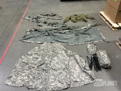 (3) Improved Combat Shelters, (20) Fighting Load Carriers & Assorted Items