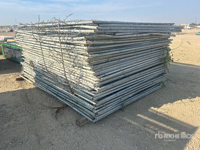 Quantity of (50) 8ft x 10ft Chain Link Galvanized Fencing Panels