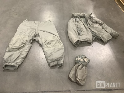 (9) Pairs of Cold Weather Trousers, (13) Cold Weather Parkas & Assorted Items