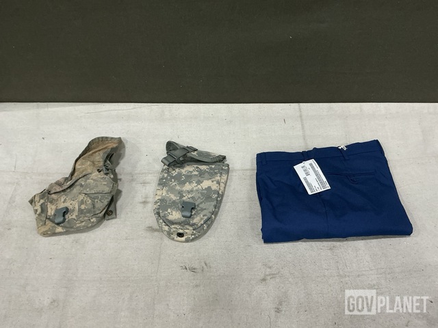 (46) Entrenching Tool Carriers, (104) Pairs of Men's Trousers & Assorted Items