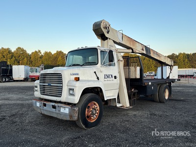 National 600C 34000 lb Straight Boom on 1995 Ford L7000 4x2 Crane Truck