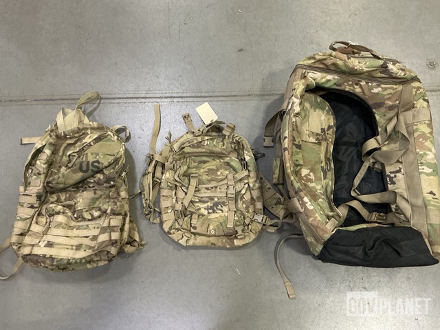 (16) Field Packs, (4) Medium Rucksacks, (1) Duffel Bag & Assorted Items