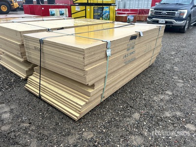 Quantity of (30) 4 ft x 8 ft 6 in 1 1/8 in HDO G2S with Smooth Overlay 2 Sides Douglas Fir 11 Ply No Stamp Formply Multiplex (Unused)