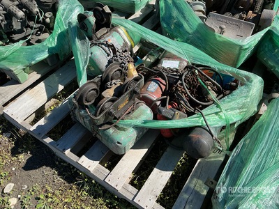 Quantity of (4) Electric Electric Chain Falls - (3) 1 ton capacity (1) 2 ton capacity Construction Hoist