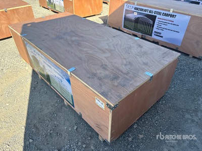2026 SKLP SK-ZP20 20 ft x 30 ft All-Steel Enclosed Carport (Unused)