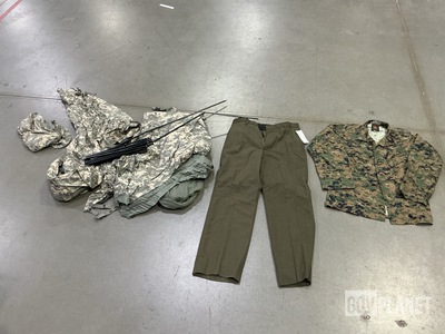 (23) Blouses, (16) Pairs of Men’s Trousers, (1) ICS Shelter & Assorted Items