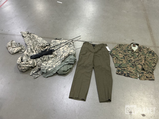 (23) Blouses, (16) Pairs of Men’s Trousers, (1) ICS Shelter & Assorted Items