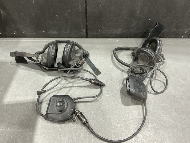 (9) Racal Acoustics H-387/VRC Headset-Microphones (9) Racal Acoustics H-387/VRC Headset-Microphones