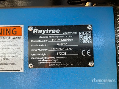 2026 Raytree RMBD50 50 in Drum Broyeur pour chargeuse à différentiel (Unused)