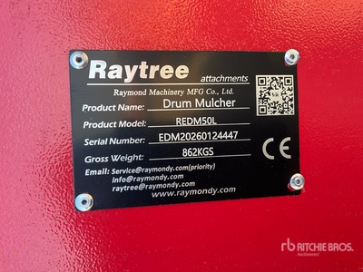 2026 Raytree REDM50L 50 in Excavator Mulcher Varios, accesorio para excavadora - Fits Cat 12 - 20 ton (Unused)