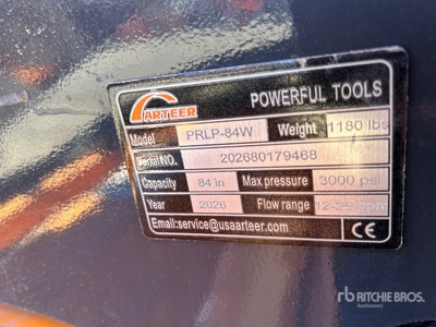 2026 ARTEER PRLP-84W 84 in Power Rake Skid Steer Landplane (Unused)