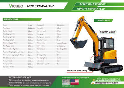 2026 VICSEC VC45 Mini escavatore (Unused)