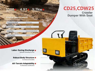 2026 CD25,CDW25 Mini Crawler Tombereau (Unused)