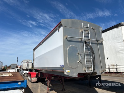 2017 Tefco Tri/A Turntable B-Double Lead Rollback End Dump Trailer