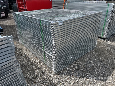 Quantity of (59) 7 ft 6 in x 6 ft Galvanized Site Fence