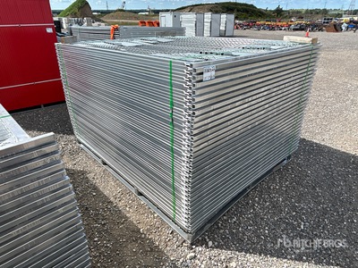 Quantity of (59) 7 ft 6 in x 6 ft Galvanized Site Fence