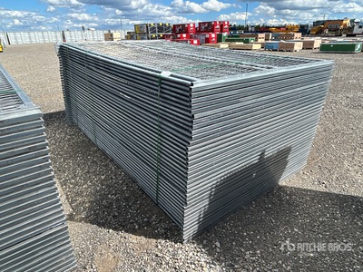 Quantity of (70) 9 ft 6 in x 6 ft Ft Galvanized Site Fence