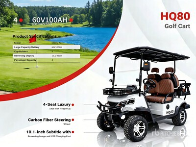 2026 HQ80 Electric White Four-Seater Wózek golfowy (Unused)
