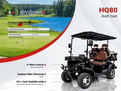 2026 HQ80 Electric Black Four-Seater Wózek golfowy (Unused)