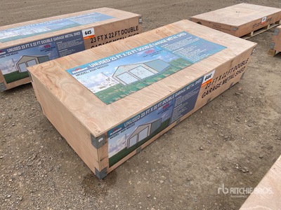 2026 AGR-MS2322 23 ft x 22 ft x 13 ft Double Garage Metal Storage Building (Unused)