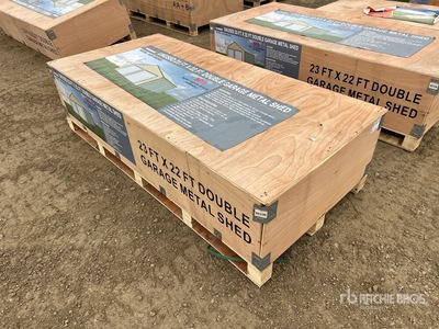 2026 AGR-MS2322 23 ft x 22 ft x 13 ft Double Garage Metal Storage Building (Unused)