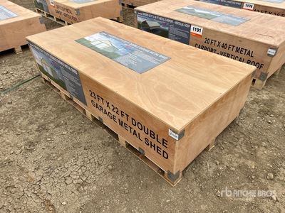 2026 AGR-MS2322 23 ft x 22 ft x 13 ft Double Garage Metal Storage Building (Unused)