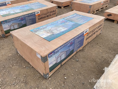 2026 AGR-MS2322 23 ft x 22 ft x 13 ft Double Garage Metal Storage Building (Unused)