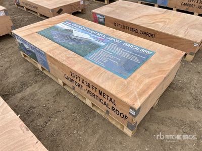 2026 AGR-MC2030 20 ft x 30 ft x 12 ft Steel Carport (Unused)
