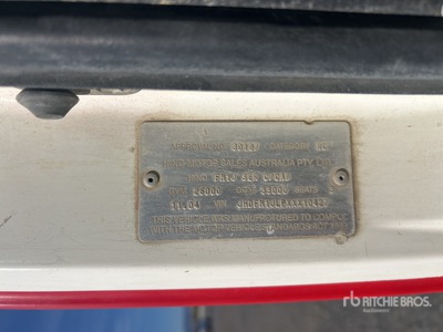 2004 Hino FM1J 6x4 Camion mélangeur (Inoperable)