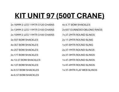 Quantity of Rigging - Fits 2019 Terex Demag AC500-8