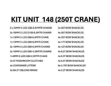 Quantity of Aparejo - Fits 2025 Grove GMK5250XL-1