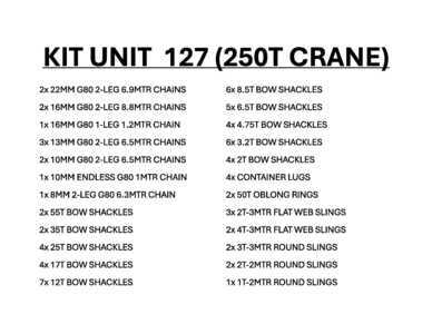 Quantity of Aparejo - Fits 2022 Grove GMK5250XL-1
