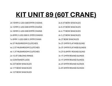 Quantity of Rigging - Fits 2018 Grove GMK3060