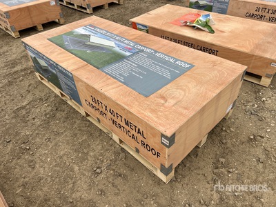 2026 AGR-MC2040 20 ft x 40 ft x 12 ft Steel Carport (Unused)