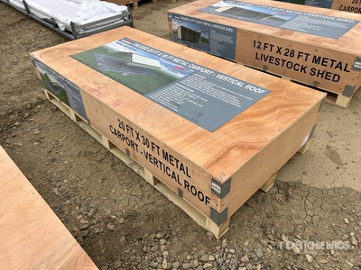 2026 AGR-MC2030 20 ft x 30 ft x 12 ft Steel Carport (Unused)