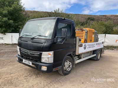 2021 Mitsubishi Fuso FE 4x2 Flatbed Dump Truck C/W Turbosol Concrete Line Pump