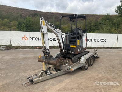 2023 Bobcat E17 C/W Brian James Plant Trailer, Breaker & 3 Buckets Mini Excavator
