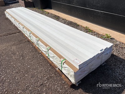 Quantity of (156) PVC Trim Board (Unused)