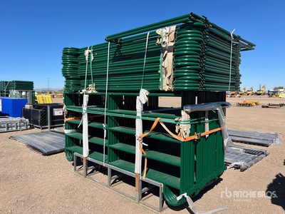 Quantity of (56) 2026 EMC CP10FT-5FT(54+2) 10 ft x 5 ft Powder Coated Corral Livestock Panel