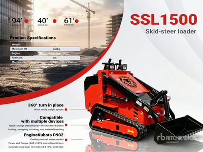 2026 SSL1500-RED Mini Kubota Diesel Kompaktowa ładowarka gąsienicowa (Unused)
