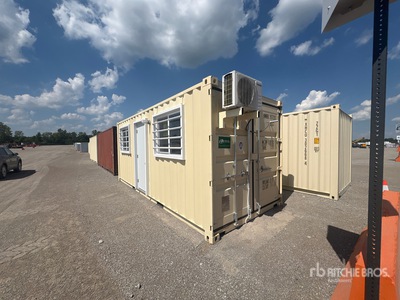 2025 20 ft x 8 ft Skid-Mounted Storage Container Mobile Office (Unused)