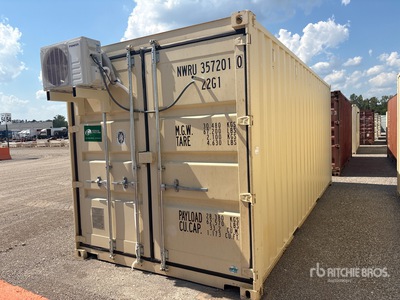 2025 20 ft Electric 20 ft x 8 ft Skid-Mounted Storage Container Mobile Office (Unused)