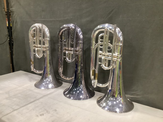 (9) Marching Euphoniums w/Cases