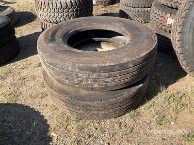 Quantity of (2) 12R22.5 Tyres