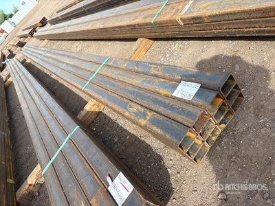 Quantity of (12) 2025 Kit Containers Steel 2"x3"x269" Pipe (Unused)