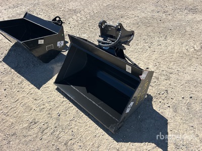 2026 GIYI GY-D5T 35 in Cleanup Excavator Bucket - Fits Cat 3 - 5 ton (Unused)