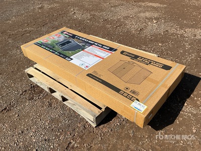 StanForge MS0810 8 Ft x 10 Ft Galvanized Apex Roof Metal Shed (Unused)