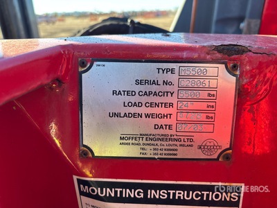 2004 Moffett M5500 5500 lb 3x3 Truck Mounted Forklift