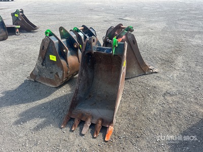Quantity of (4) Cat 24 in Buckets Backhoe Attachment