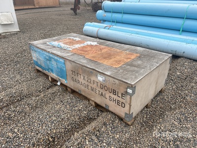 2025 Rhino AGR-MS2322 23 ft x 22 ft Double Garage Metal Shed (Unused)